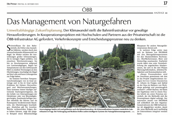 Die Presse, Management von Naturgefaren I LO.LA Alpine Safety Management